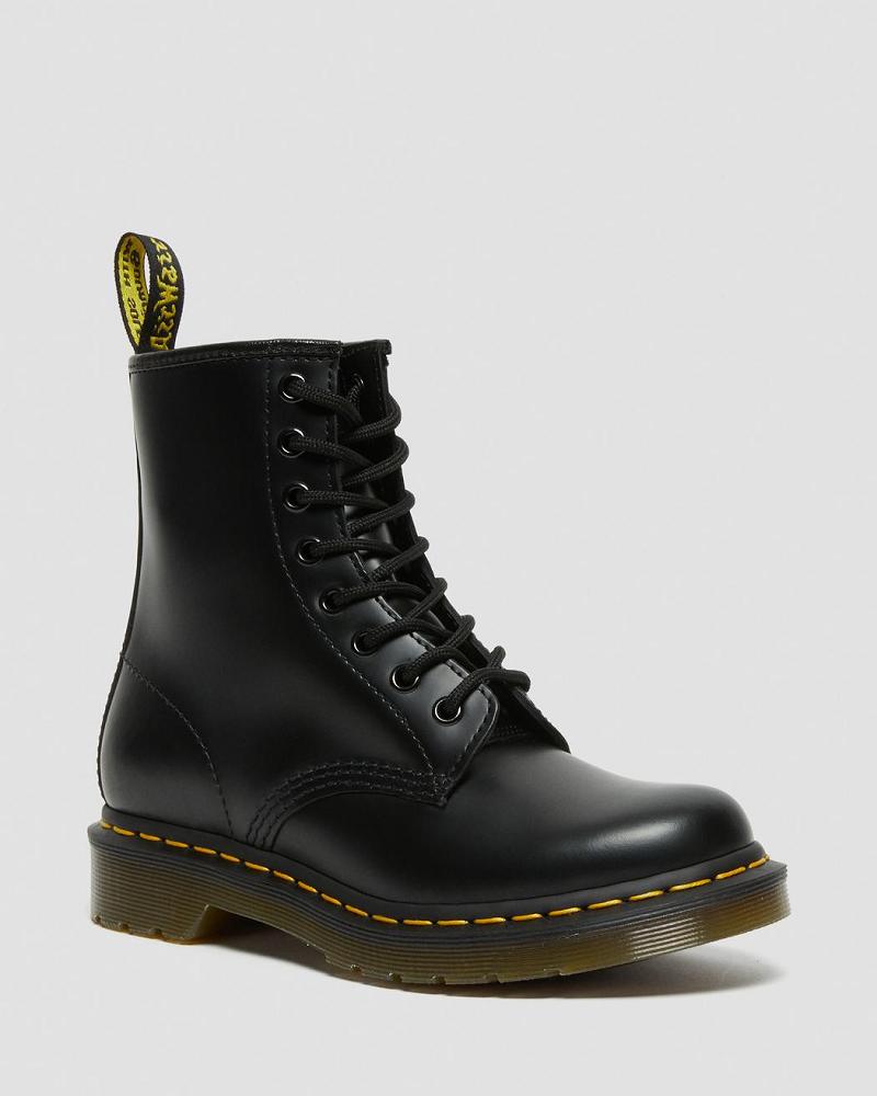 Dr Martens 1460 Smooth Læder Snørestøvler Dame Sort | DK 208DFM